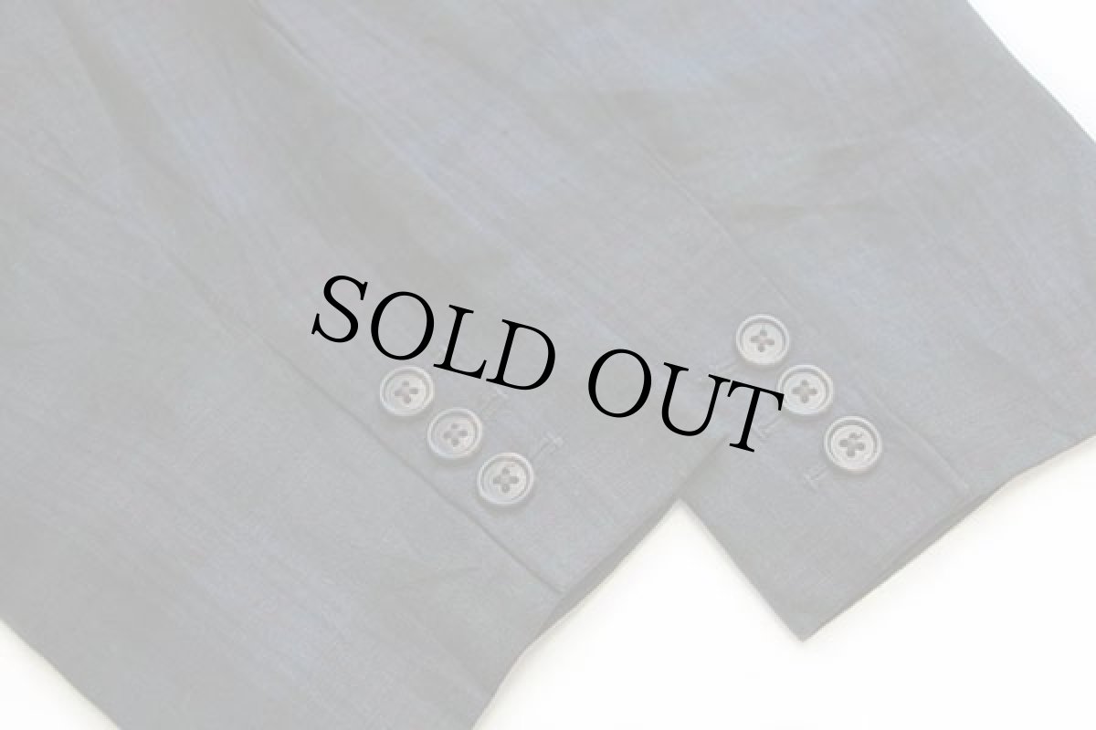 画像6: 90s BANANA REPUBLICバナナリパブリック タータンチェック 3つボタン リネン テーラードジャケット M (6)