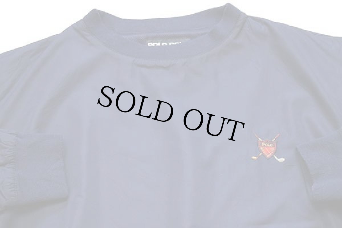 画像3: 00s POLO GOLF ラルフローレン ワンポイント プルオーバー ナイロンジャケット 紺 M (3)