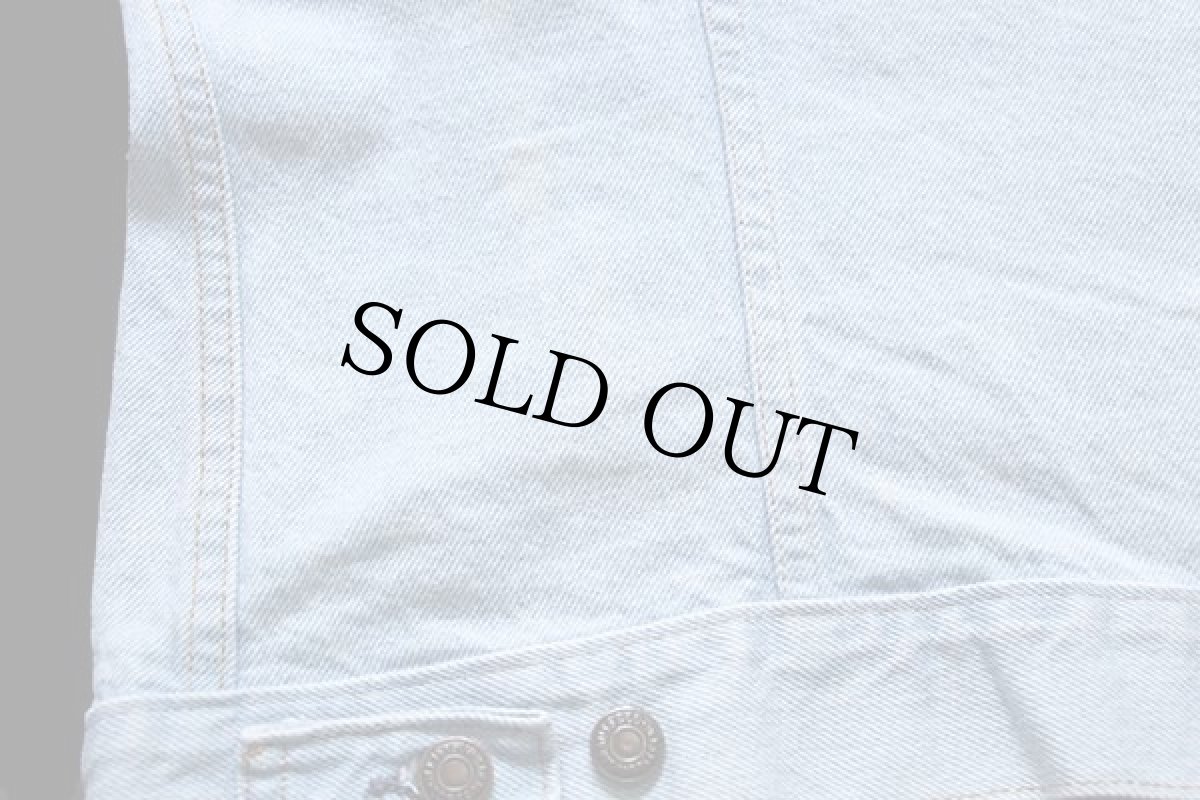 画像6: 80s USA製 Levi'sリーバイス 70506 デニムジャケット 4ポケット アイスブルー L (6)