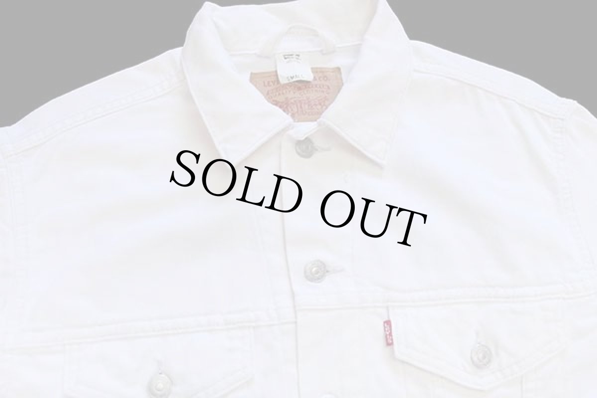 画像3: 00s メキシコ製 Levi'sリーバイス 70507 ホワイト デニムジャケット 4ポケット S (3)