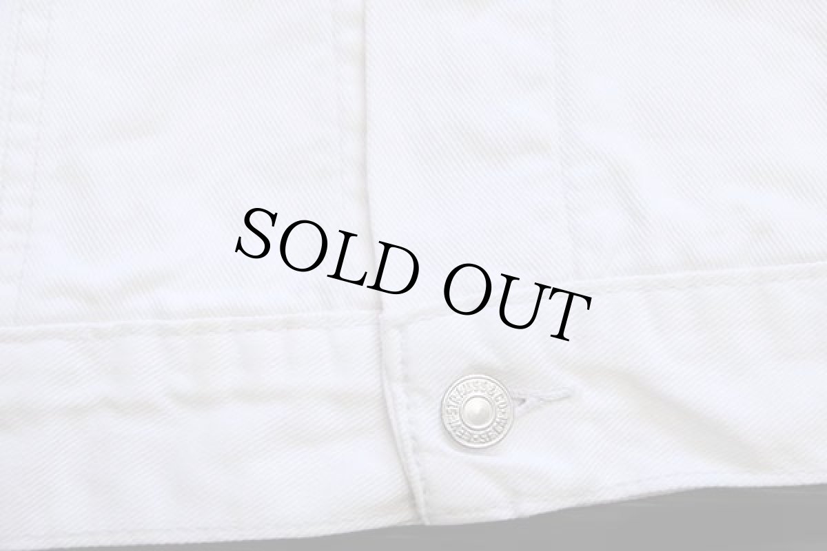 画像6: 00s メキシコ製 Levi'sリーバイス 70507 ホワイト デニムジャケット 4ポケット S (6)