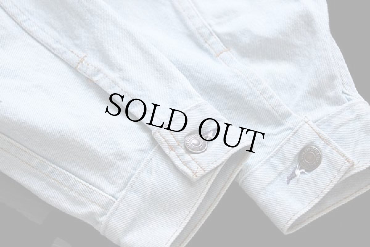 画像7: 80s USA製 Levi'sリーバイス 70506 デニムジャケット 4ポケット アイスブルー L (7)