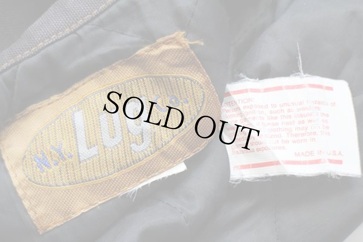 画像5: 90s USA製 NY Lug Co キルティングライナー ダック地 カバーオール グレー 特大 (5)