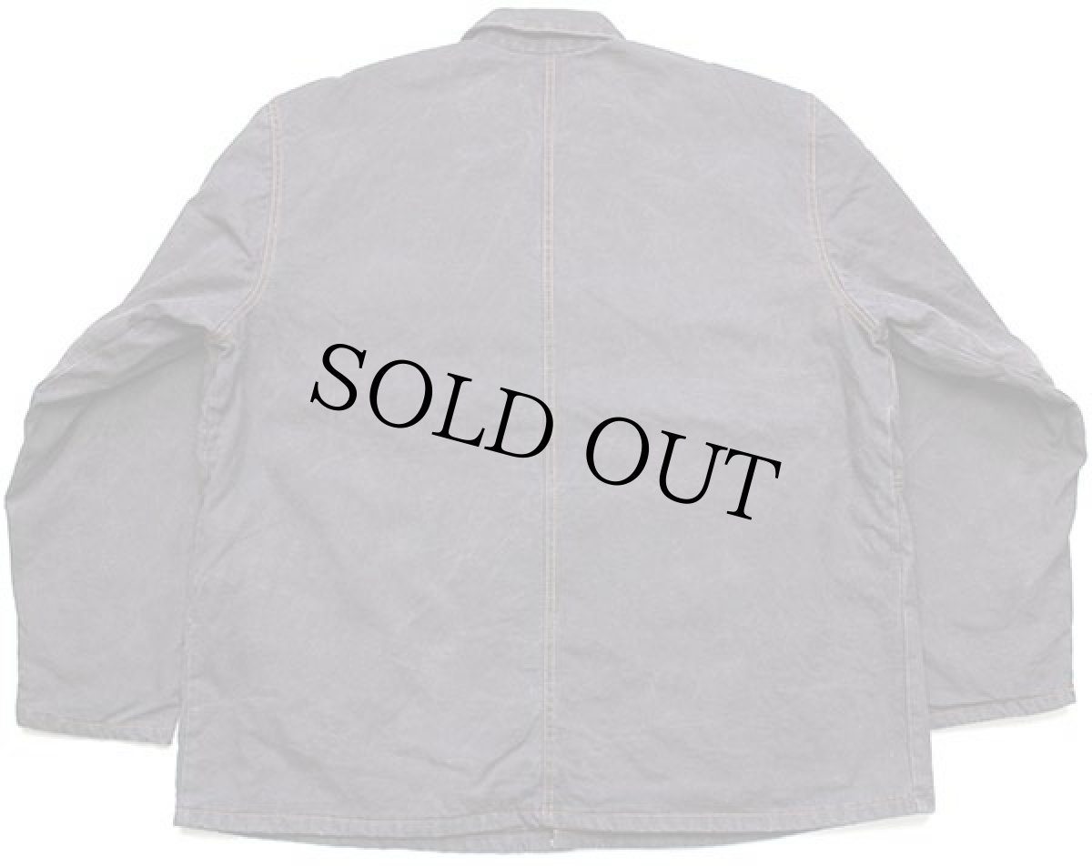 画像2: 90s USA製 NY Lug Co キルティングライナー ダック地 カバーオール グレー 特大 (2)