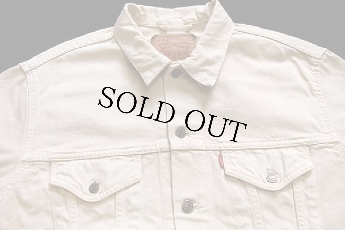 画像3: 90s Levi'sリーバイス 70503 カラーデニムジャケット 4ポケット ベージュ XXL★特大 ユーロ (3)