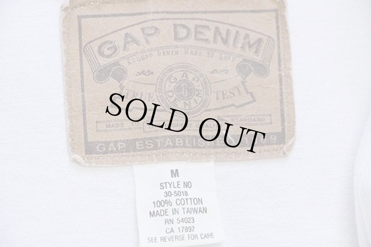 画像4: 90s GAPギャップ ホワイト デニムジャケット 4ポケット (4)