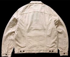 画像2: 90s Levi'sリーバイス 70503 カラーデニムジャケット 4ポケット ベージュ XXL★特大 ユーロ (2)