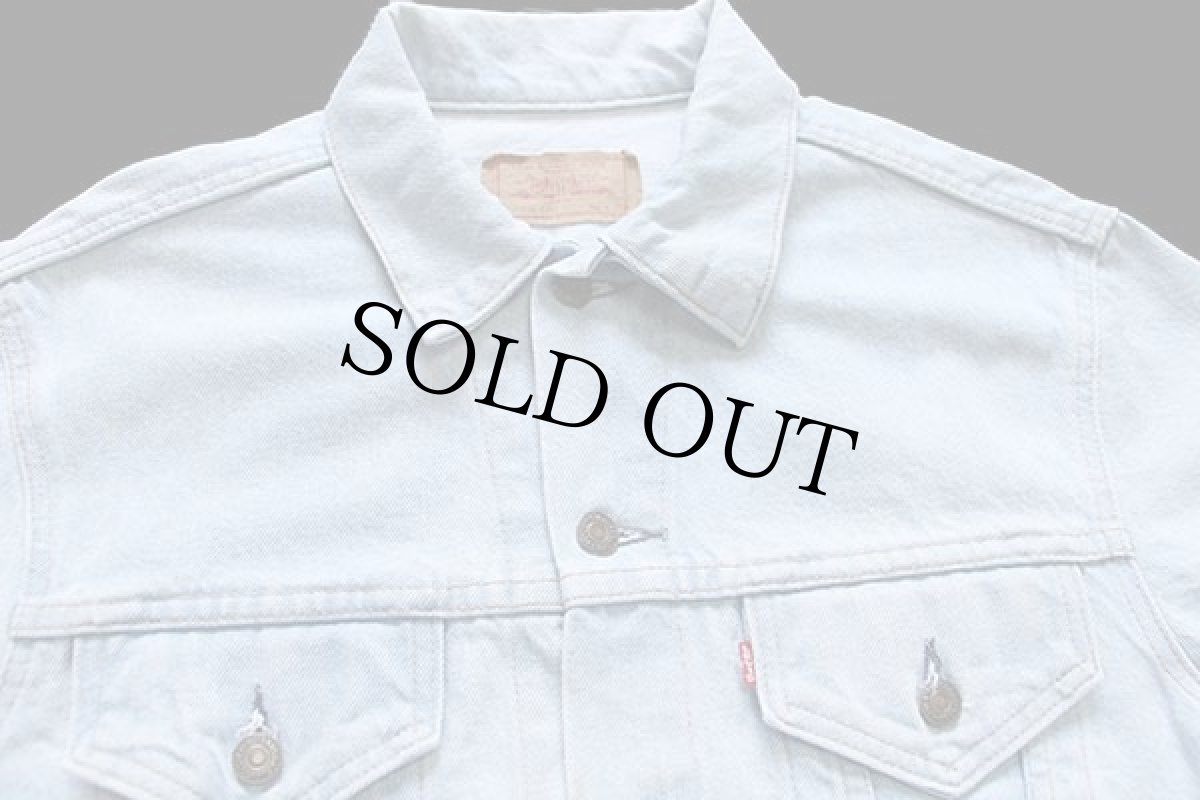 画像3: 80s USA製 Levi'sリーバイス 70506 デニムジャケット 4ポケット アイスブルー L (3)