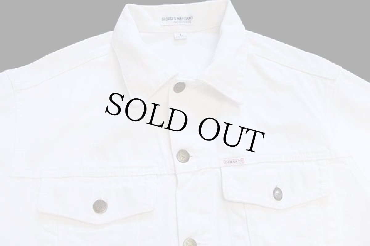 画像3: 90s USA製 GUESSゲス ホワイト デニムジャケット 4ポケット L (3)