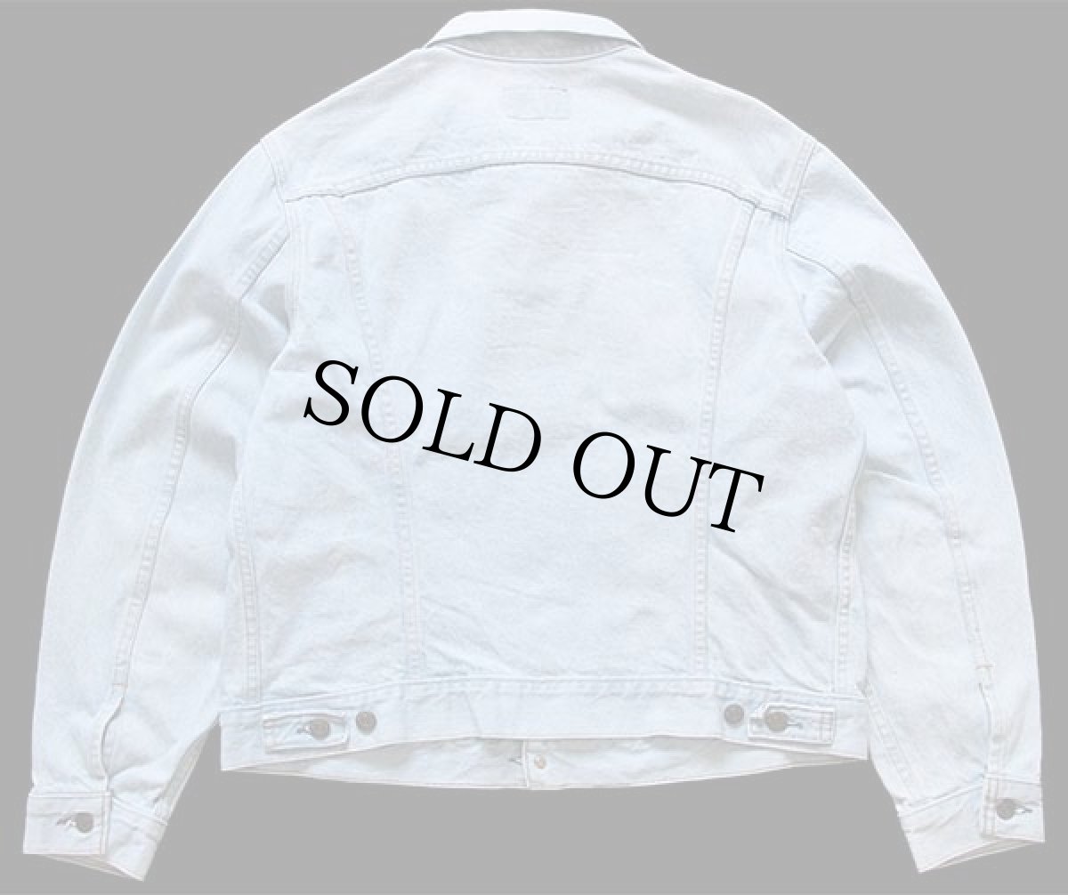 画像2: 80s USA製 Levi'sリーバイス 70506 デニムジャケット 4ポケット アイスブルー L (2)