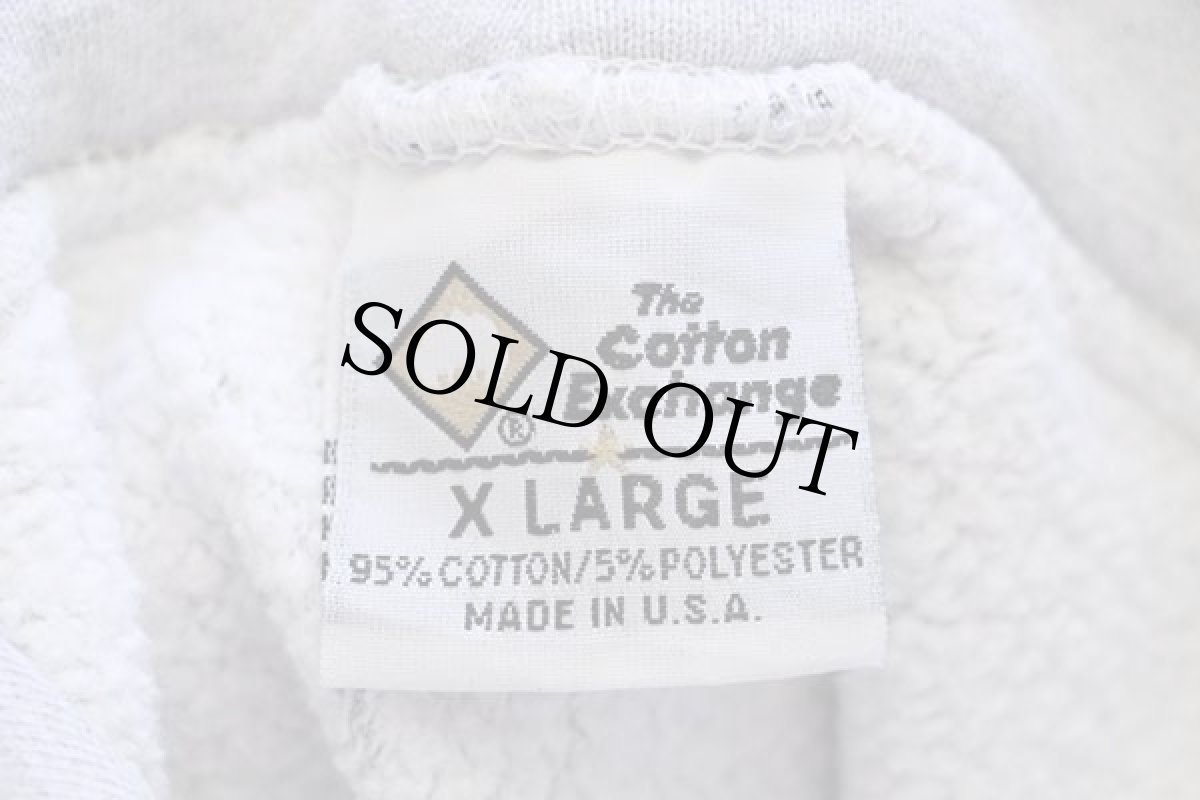 画像4: 90s USA製 The Cotton Exchange MAYVILLE STATE リバースウィーブ スウェットパーカー 杢グレー XL (4)