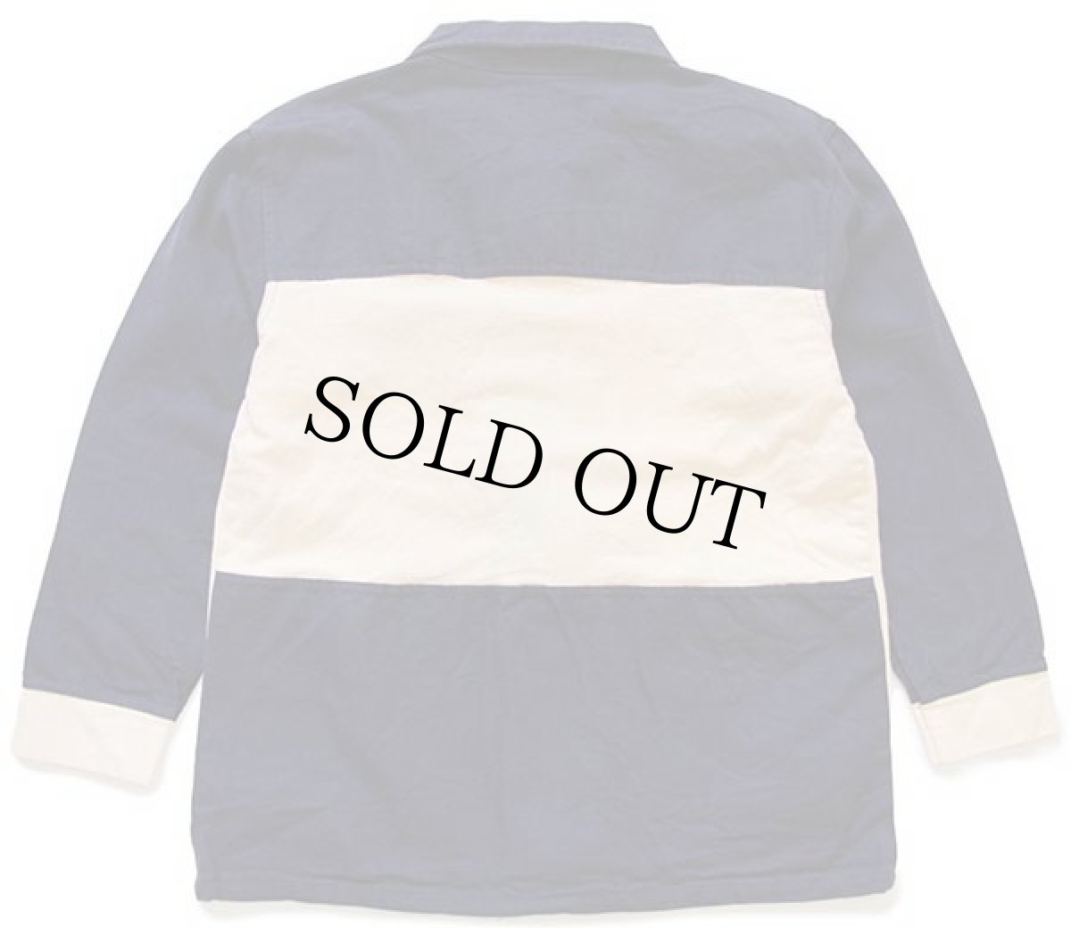 画像2: フランス製 LA VIE A BORD ツートン 切り替え コットン キャンバス ジャケット 紺×アイボリー 1 (2)