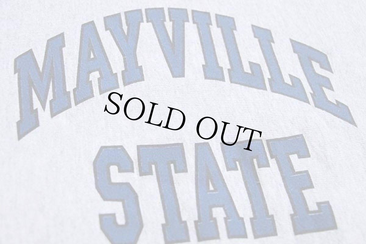 画像5: 90s USA製 The Cotton Exchange MAYVILLE STATE リバースウィーブ スウェットパーカー 杢グレー XL (5)