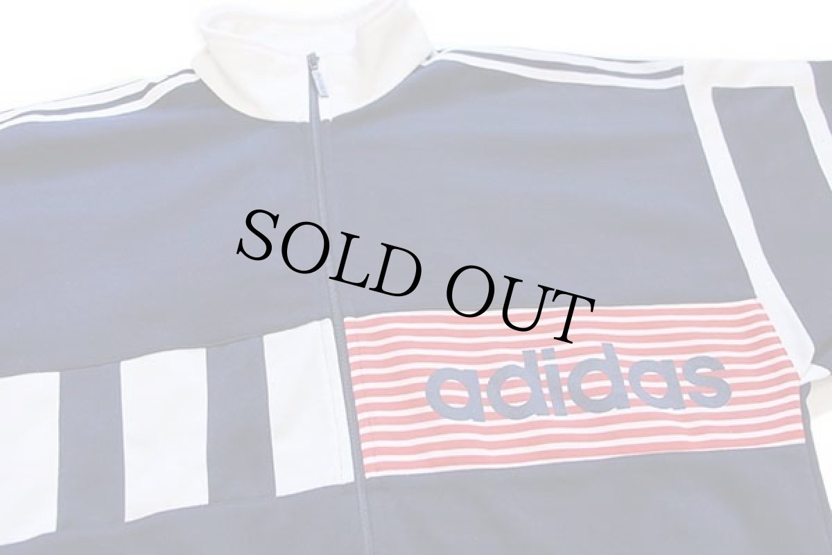 画像3: 90s adidasアディダス C.F.Cバックプリント トラックジャケット 紺×白×赤 S★ジャージ (3)