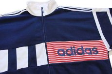 画像3: 90s adidasアディダス C.F.Cバックプリント トラックジャケット 紺×白×赤 S★ジャージ (3)