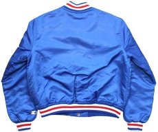 画像2: 90s USA製 STARTERスターター MLB CHICAGO CUBS パッチ付き キルティングライナー ナイロンスタジャン 青 YOUTH L (2)