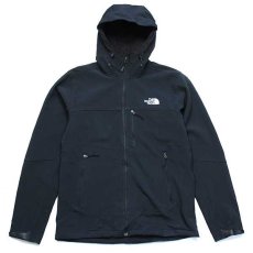 画像1: THE NORTH FACEノースフェイス ストレッチ ソフトシェルパーカー 黒 S (1)