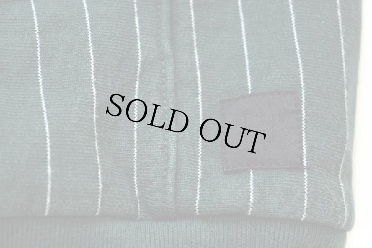 画像6: カナダ製 REIGNING CHAMP ストライプ サーマルライナー リバースウィーブ スウェット スナップカーディガン 緑 L (6)