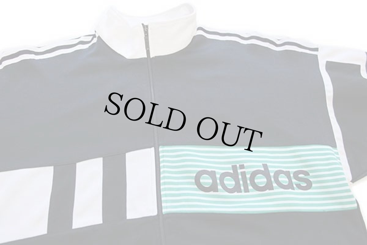 画像3: 90s adidasアディダス トラックジャケット 黒×白×緑 XL★ジャージ (3)