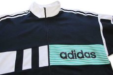 画像3: 90s adidasアディダス トラックジャケット 黒×白×緑 XL★ジャージ (3)