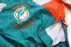 画像5: 90s PRO LINE STARTERスターター NFL MIAMI DOLPHINS 刺繍 プルオーバー ナイロンジャケット XL (5)