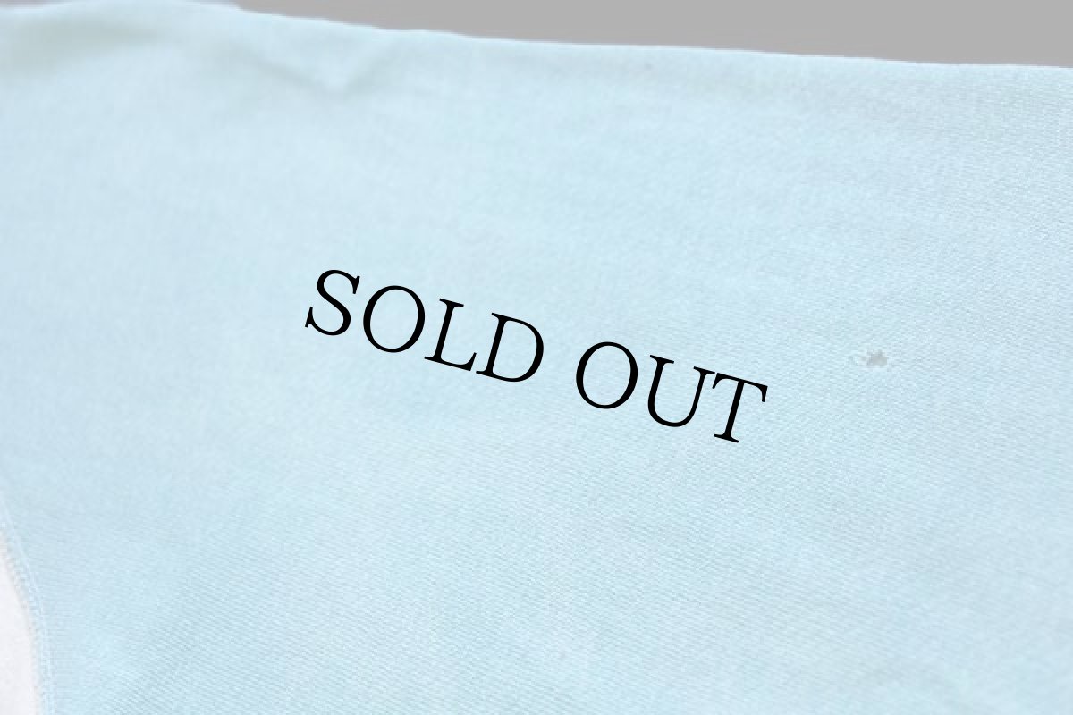 画像6: 70s NFL MIAMI DOLPHINS 染み込みプリント ツートン 切り替え スウェット ボロ 白×水色 (6)