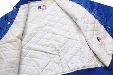 画像5: 90s USA製 STARTERスターター MLB CHICAGO CUBS パッチ付き キルティングライナー ナイロンスタジャン 青 YOUTH L (5)