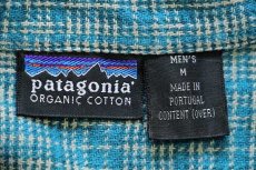 画像4: 90s ポルトガル製 patagoniaパタゴニア チェック オーガニックコットン フランネルシャツ (4)