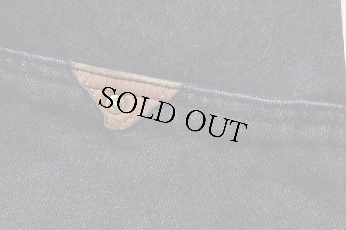 画像6: 90s MEMBERS RA99 ハイネック 先染め ブラック デニムジャケット★特大 (6)