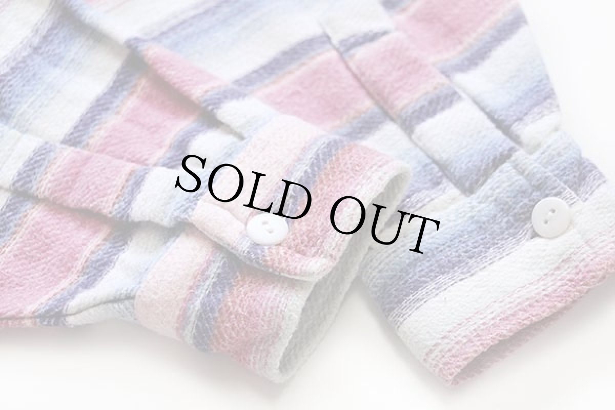 画像6: 90s GREAT OUTDOOR ラグ柄 コットン フランネルシャツ L (6)