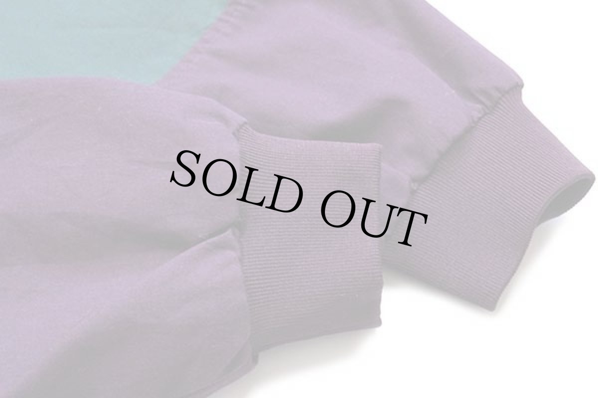 画像7: 90s USA製 swingster Mycogen Plant Sciences 刺繍 ツートン 切り替え ジャケット 紫×緑 XL (7)