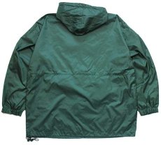 画像2: 90s J.CREW 無地 ナイロン アノラックパーカー 緑 (2)