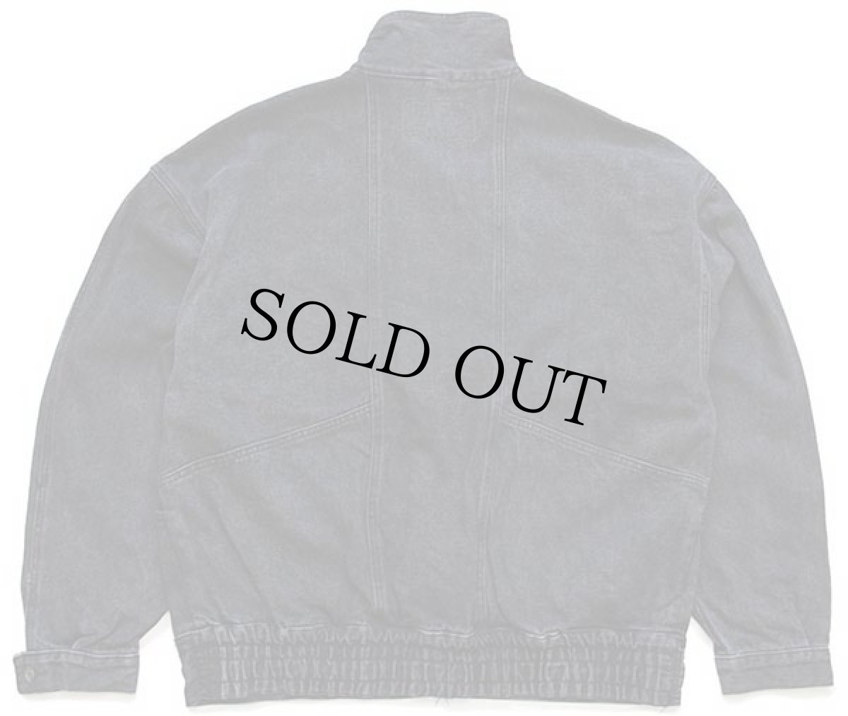 画像2: 90s MEMBERS RA99 ハイネック 先染め ブラック デニムジャケット★特大 (2)