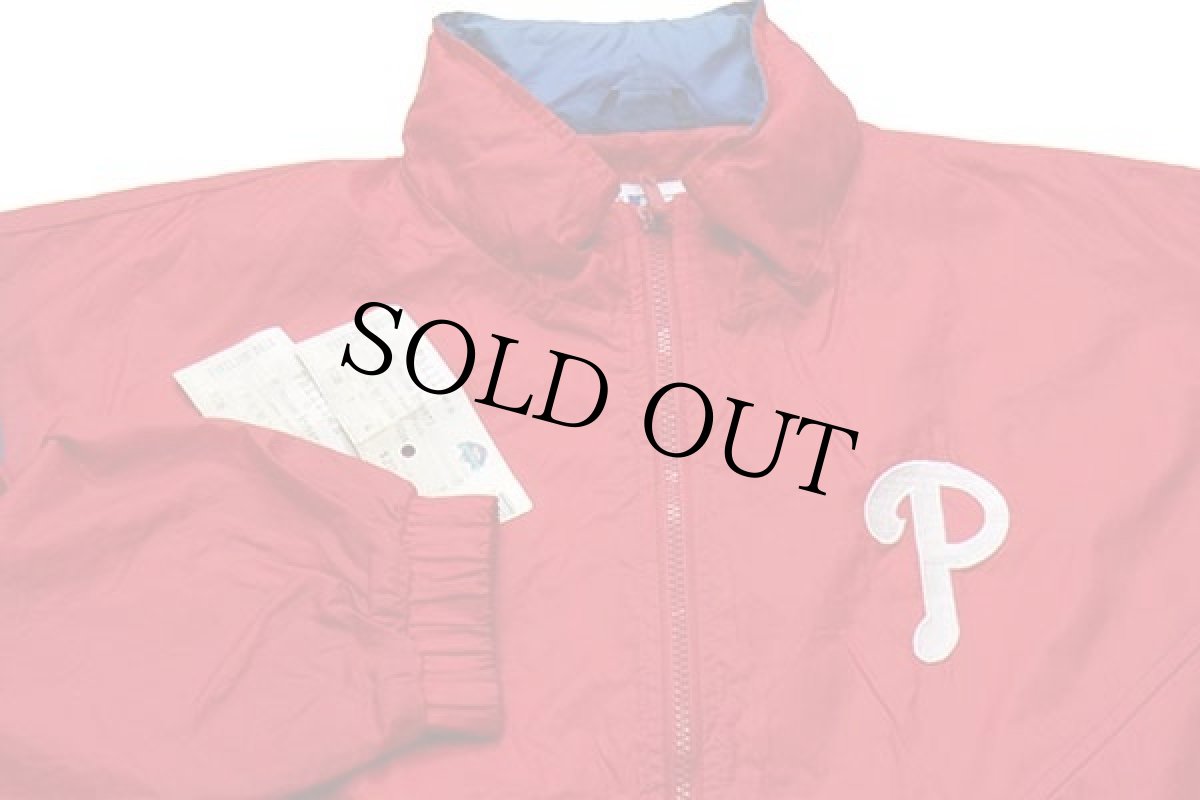 画像3: 00s STARTERスターター MLB Philadelphia Phillies 刺繍 チケット付き マルチカラー 切り替え ナイロンジャケット M (3)