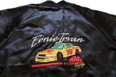 画像4: 80s USA製 NASCAR MAC TOOLS Racing Ernie Irvain 刺繍 ナイロンジャケット 黒 XL (4)