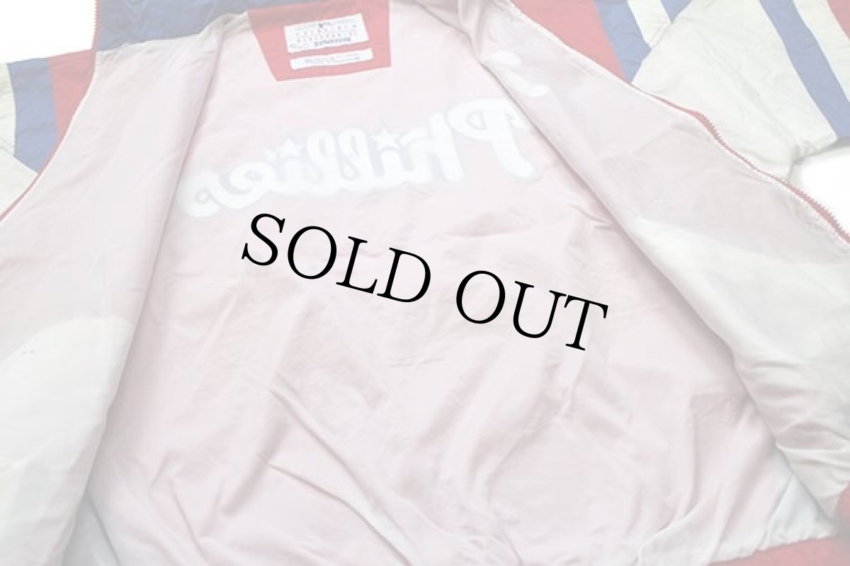 画像7: 00s STARTERスターター MLB Philadelphia Phillies 刺繍 チケット付き マルチカラー 切り替え ナイロンジャケット M (7)