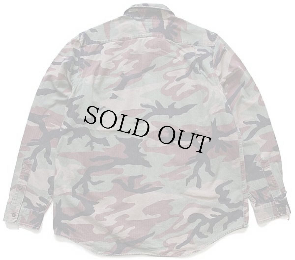 画像2: ポロ ラルフローレン ウッドランドカモ HBT ヘリンボーンツイル サファリシャツ XL (2)