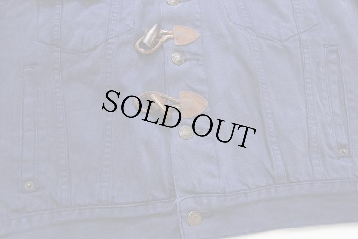 画像5: 90s MONTANA 301 カラーデニムベスト 4ポケット 後染め ナス紺 XL (5)