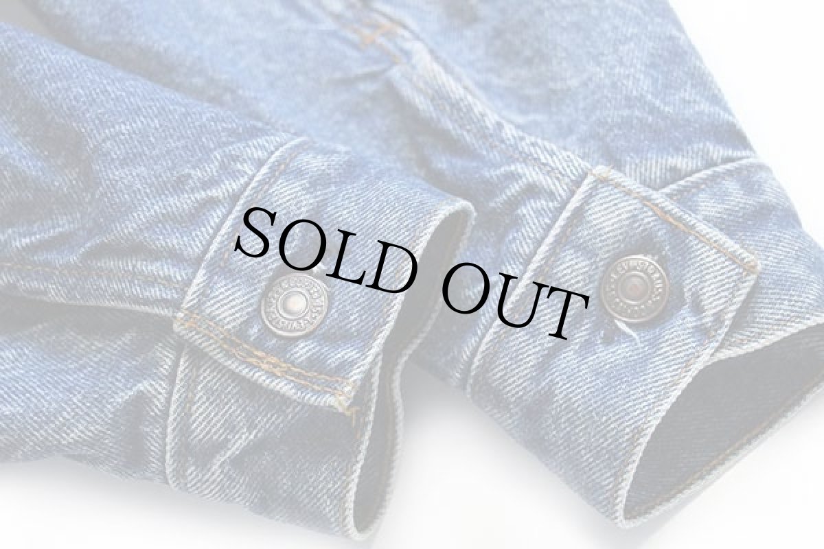 画像7: 80s USA製 Levi'sリーバイス 70411 バッファローチェック ネルライナー デニムジャケット 4ポケット 36★A (7)