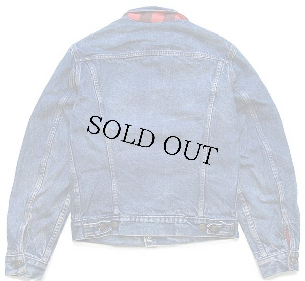 画像2: 80s USA製 Levi'sリーバイス 70411 バッファローチェック ネルライナー デニムジャケット 4ポケット 36★A (2)
