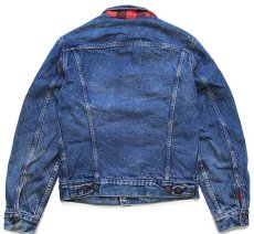 画像2: 80s USA製 Levi'sリーバイス 70411 バッファローチェック ネルライナー デニムジャケット 4ポケット 36★A (2)