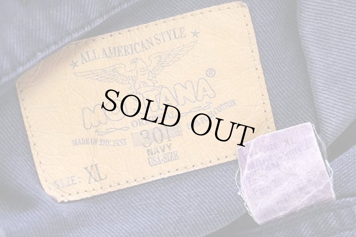 画像4: 90s MONTANA 301 カラーデニムベスト 4ポケット 後染め ナス紺 XL (4)