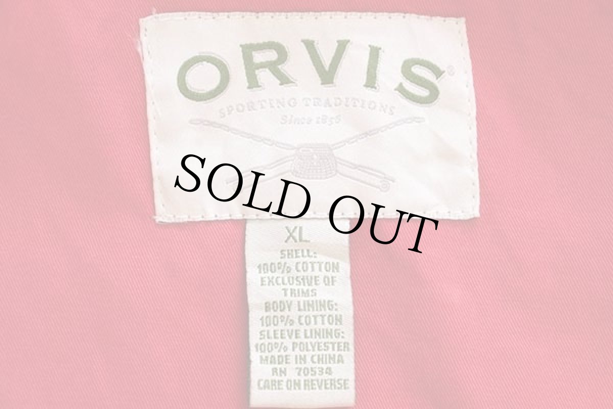 画像4: 00s ORVISオービス コットンライナー フィールドコート カーキ XL★ジャケット (4)