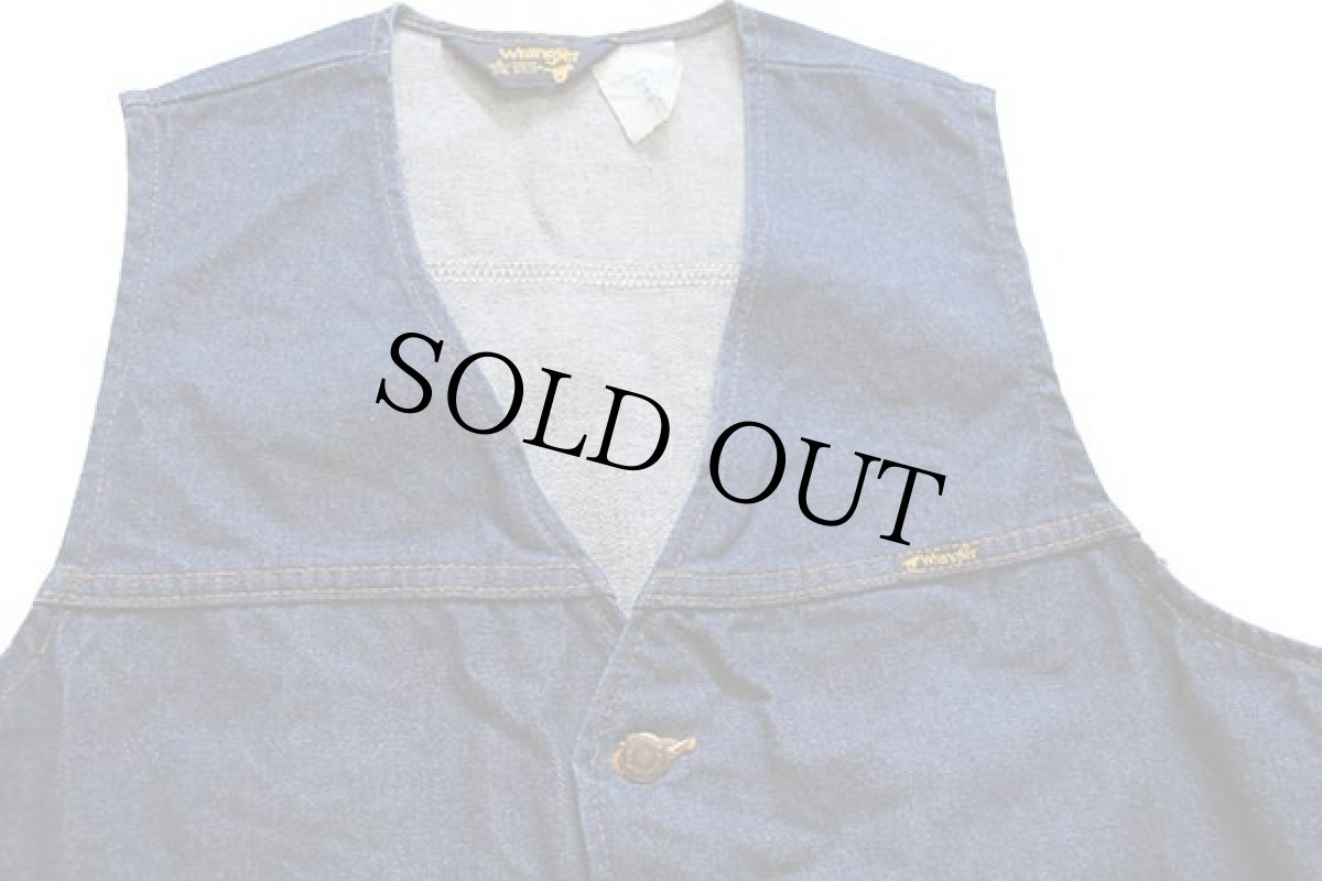 画像3: 80s USA製 Wranglerラングラー 74175NV デニムベスト XL (3)