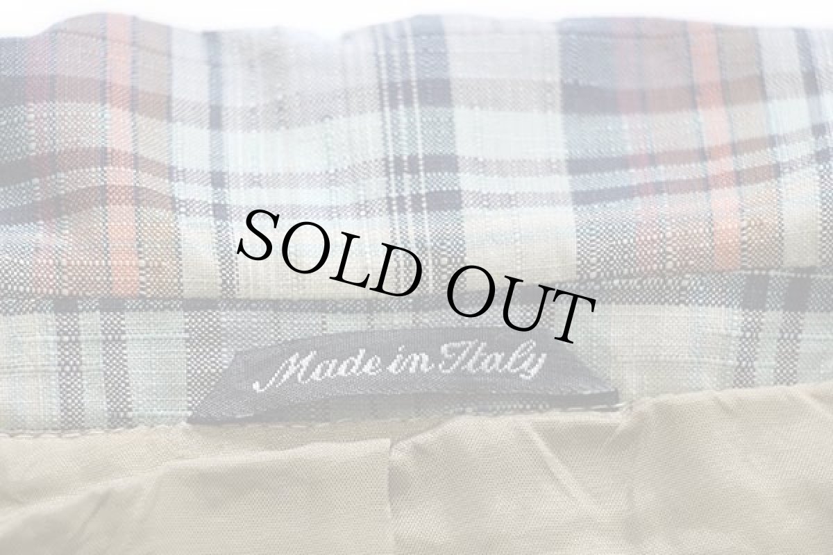 画像5: 80s イタリア製 Marzotto マドラスチェック 2つボタン コットン テーラードジャケット (5)