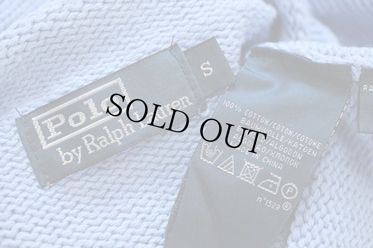 画像4: ポロ ラルフローレン 無地 ロールネック コットンニット セーター スカイブルー S (4)