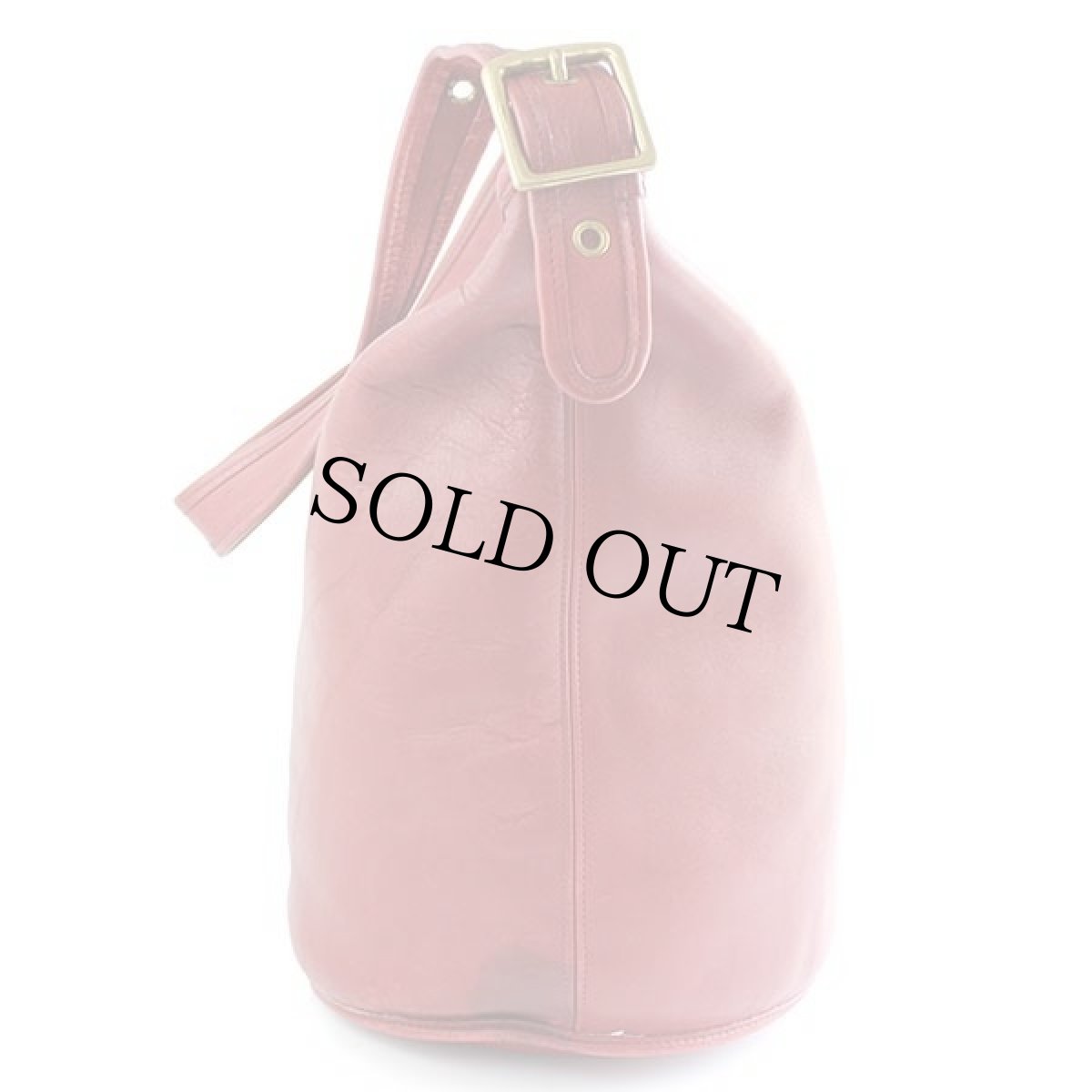 画像4: USA製 COACH オールド コーチ バケツ型 レザー ショルダーバッグ 赤 大★9085 (4)