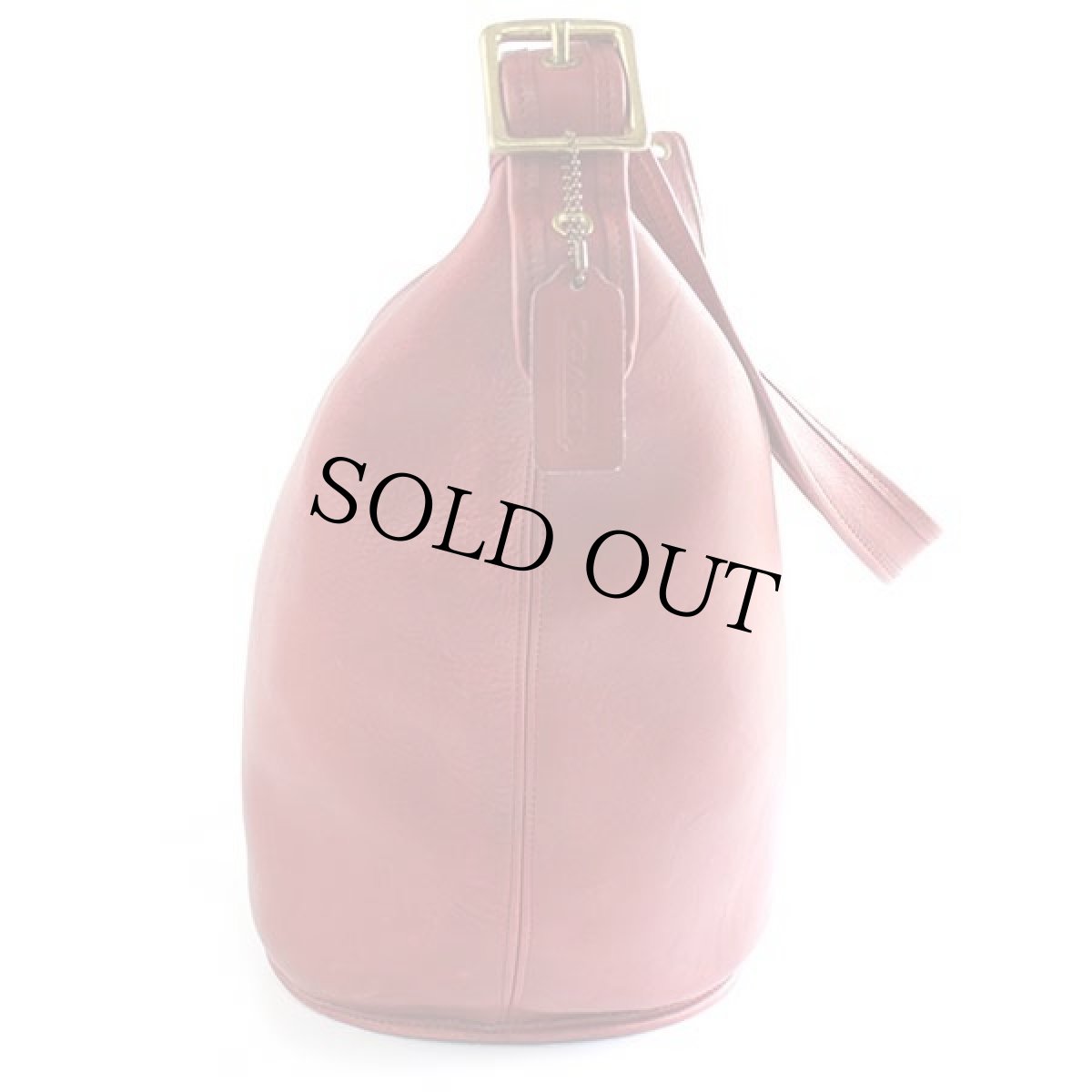 画像3: USA製 COACH オールド コーチ バケツ型 レザー ショルダーバッグ 赤 大★9085 (3)