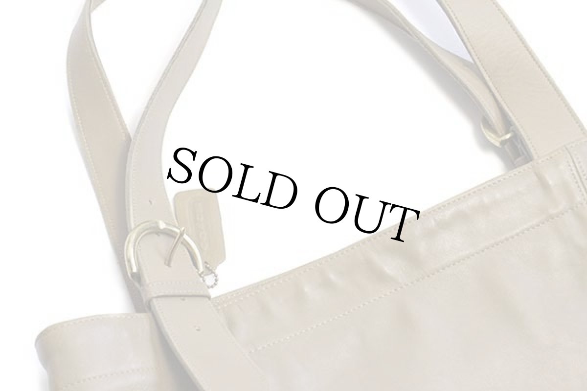 画像7: USA製 COACH オールド コーチ レザー トートバッグ グレーベージュ★315 (7)