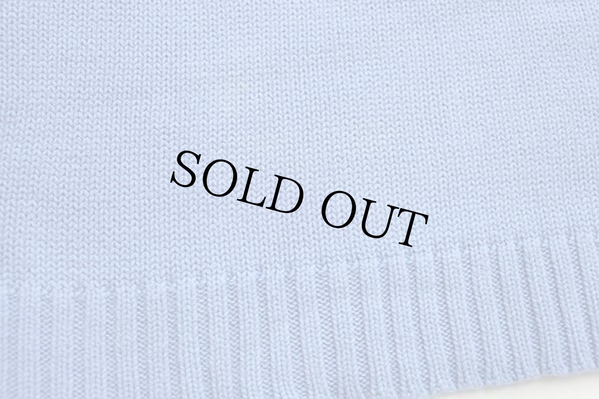 画像5: ポロ ラルフローレン 無地 ロールネック コットンニット セーター スカイブルー S (5)